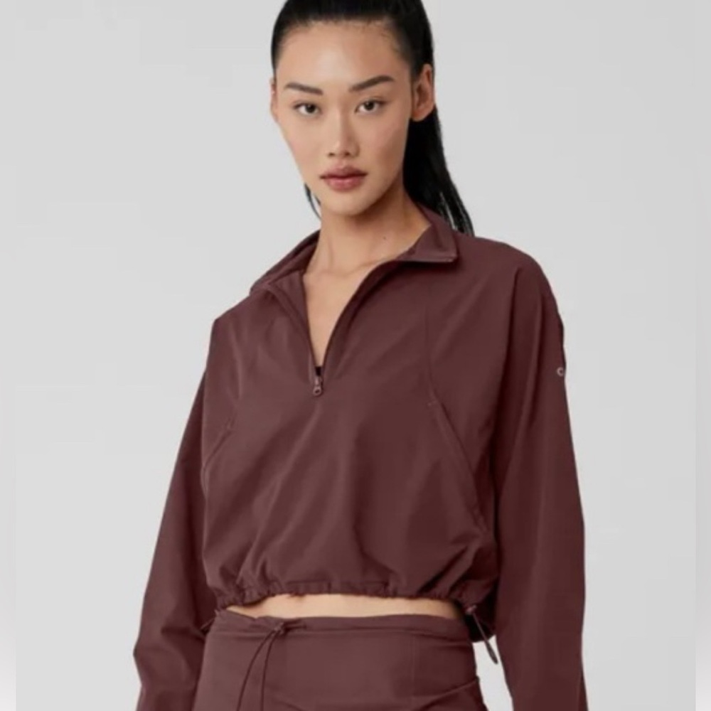 ALO yoga in the lead 1/4 zip